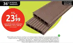 Mr Bricolage Lame de terrasse composite Redwood offre