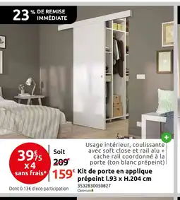Mr Bricolage Kit de porte en applique offre