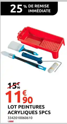Mr Bricolage Lot peintures acryliques 5pcs offre