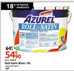 Mr Bricolage AZUREL Roll-Satin Blanc offre