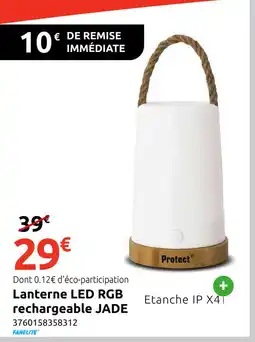 Mr Bricolage FANELITE Lanterne LED RGB rechargeable JADE offre