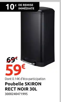 Mr Bricolage Poubelle skiron rect noir offre