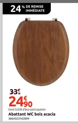 Mr Bricolage Abattant WC bois acacia offre