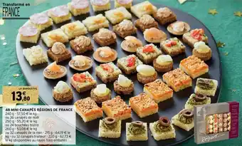Intermarché Hyper 48 Mini canapés Régions de France offre