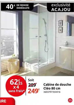 Mr Bricolage Cabine de douche Cléo offre