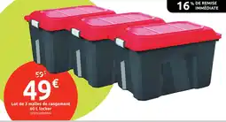 Mr Bricolage Lot de 3 malles de rangement offre
