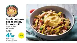 Picard Salade houmous, duo de quinoa, haricot azuki offre