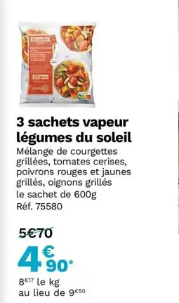 Picard 3 sachets vapeur légumes du soleil offre