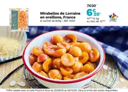 Picard Mirabelles de Lorraine en oreillons, France offre
