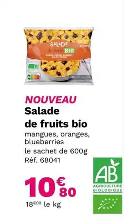 Picard Salade de fruits bio offre