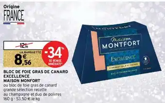 Intermarché Hyper Bloc de foie gras de canard Excellence offre
