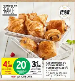 Intermarché Contact Assortiment de viennoiseries pur beurre x8 offre