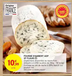 Intermarché Contact Fourme d'ambert aop st flour offre