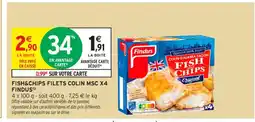 Intermarché Contact FINDUS Fish&chips filets colin msc x4 offre