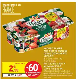 Intermarché Contact YOPLAIT Yaourt panier aux fruits rouges offre découverte offre