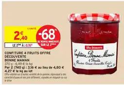 Intermarché Contact BONNE MAMAN Confiture 4 fruits offre découverte offre