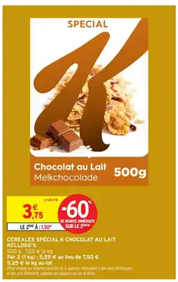 Intermarché Contact KELLOGG'S Céréales spécial k chocolat au lait offre