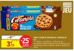 Intermarché Contact LU Maxi cookie granola chocolat offre