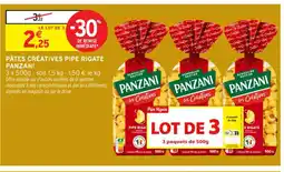 Intermarché Contact PANZANI Pâtes créatives pipe rigate offre