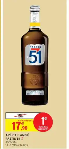 Intermarché Contact PASTIS 51 Apéritif anisé offre