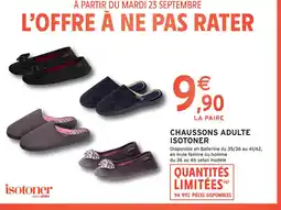Intermarché Contact Chaussons adulte isotoner offre