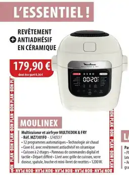 Cuisine Plaisir MOULINEX Multicuiseur et airfryer multicook & fry offre