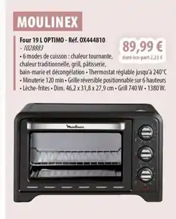 Cuisine Plaisir MOULINEX Four optimo offre