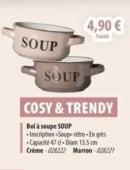 Cuisine Plaisir COSY & TRENDY Bol à soupe soup offre
