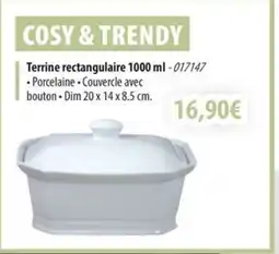 Cuisine Plaisir COSY & TRENDY Terrine rectangulaire offre