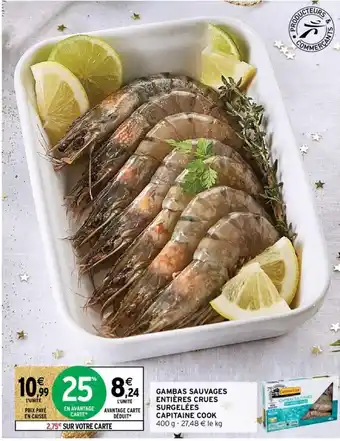 Intermarché Hyper Gambas Sauvages Entières Crues offre