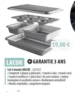 Cuisine Plaisir LACOR Lot 5 moules offre