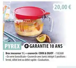 Cuisine Plaisir PYREX Broc mesureur + couvercle offre