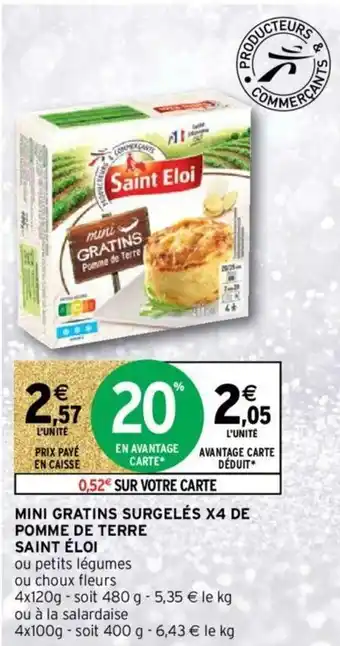 Intermarché Hyper Mini Gratins Surgelés X4 de Pomme de Terre offre