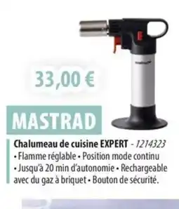 Cuisine Plaisir MASTRAD Chalumeau de cuisine offre
