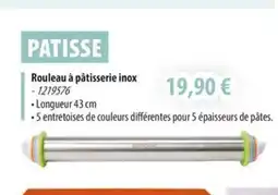 Cuisine Plaisir Rouleau à pâtisserie inox offre