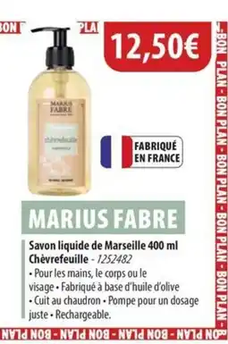 Cuisine Plaisir MARIUS FABRE Savon liquide de Marseille offre