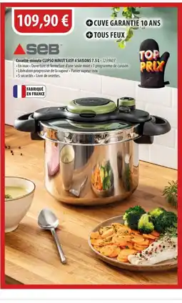 Cuisine Plaisir SEB Cocotte-minute clipso minut'easy 4 saisons offre