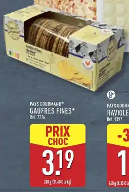 ALDI PAYS GOURMAND Gaufres fines offre