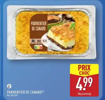 ALDI Parmentier de canard offre
