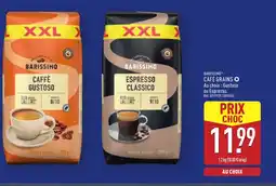 ALDI BARISSIMO Café grains offre