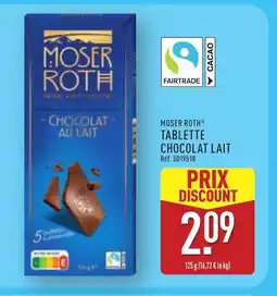 ALDI MOSER ROTH Tablette chocolat lait offre