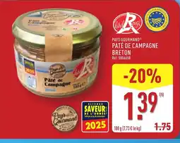 ALDI PAYS GOURMAND Paté de campagne breton offre