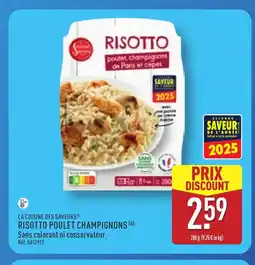 ALDI LA CUISINE DES SAVEURS Risotto poulet champignons offre