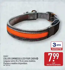 ALDI ROMÉO Collier luminieux à led pour chien offre