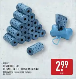 ALDI ROMÉO Distributeur de sacs déjections canines offre