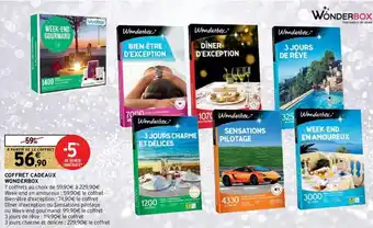Intermarché Hyper Coffret Cadeaux Wonderbox offre