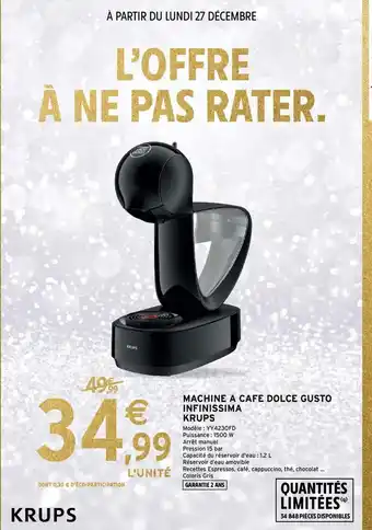 Intermarché Hyper Machine A Cafe Dolce Gusto offre