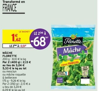 Intermarché Hyper Mâche Florette offre