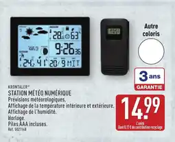 ALDI KRONTALER Station météo numérique offre