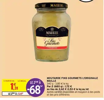 Intermarché Hyper Moutarde Fins Gourmets L'Originale offre